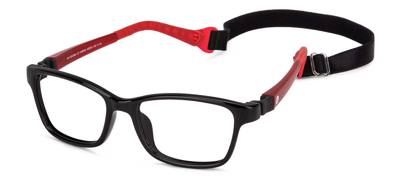Black Rectangle Full Rim Kid Eyeglasses by Hooper-149898