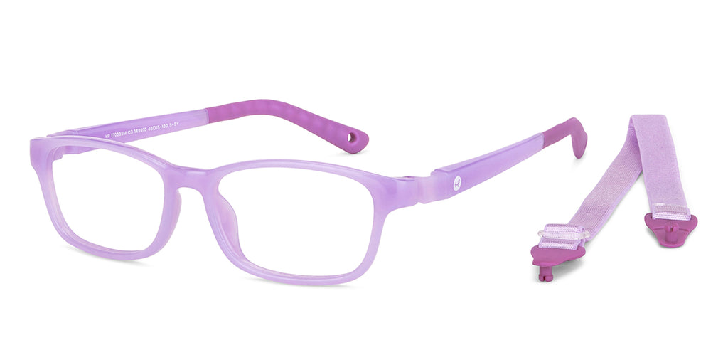 Purple Rectangle Full Rim Kid Eyeglasses by Hooper-149910