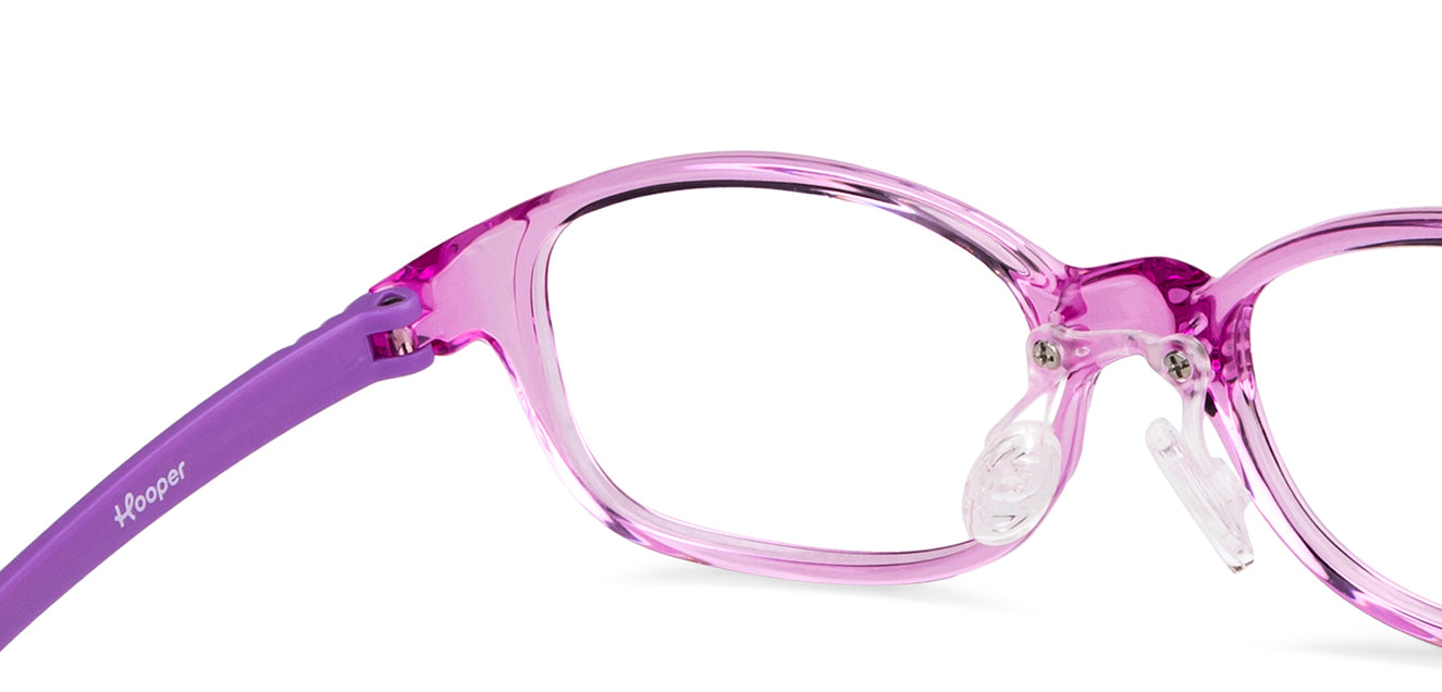 Purple Rectangle Full Rim Kid Eyeglasses by Hooper-149852