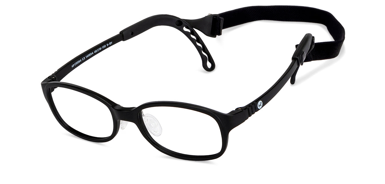 Black Rectangle Full Rim Kid Eyeglasses by Hooper-149854