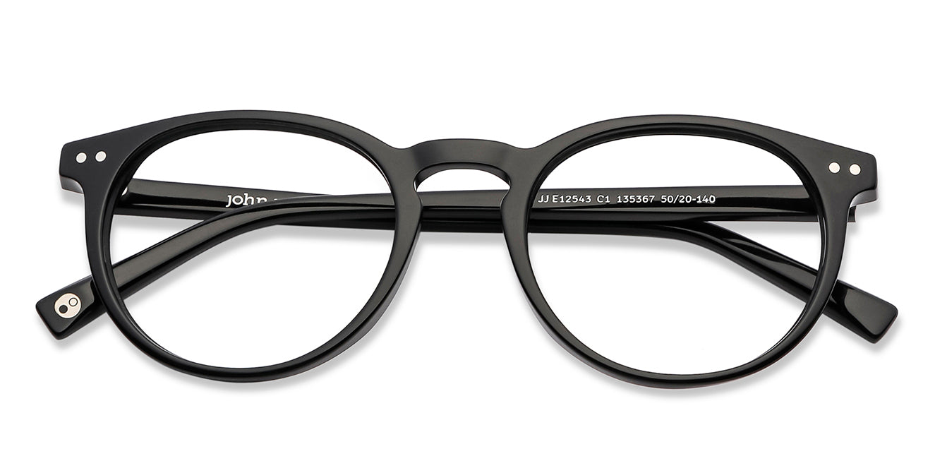 Black Round Full Rim Unisex Eyeglasses by John Jacobs Computer Glasses-141821