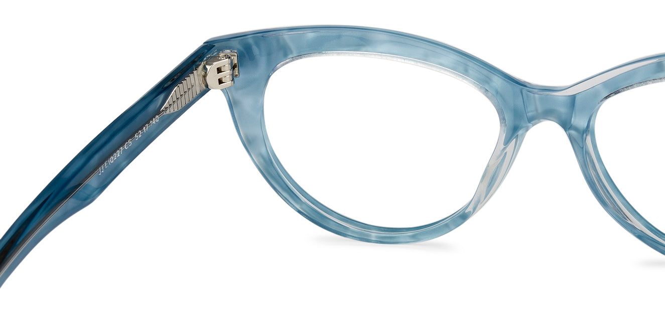 Blue Cat Eye Full Rim Women Eyeglasses by John Jacobs Computer Glasses-142073