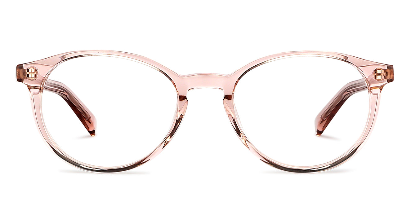 Pink Round Full Rim Unisex Eyeglasses by John Jacobs Computer Glasses-141733