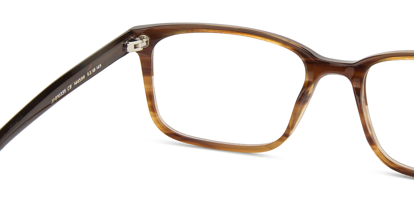 Brown Rectangle Full Rim Unisex Eyeglasses by John Jacobs-144599