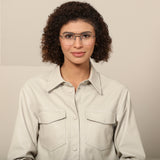 Grey Round Half Rim Unisex Eyeglasses by John Jacobs-137367