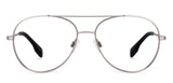Gunmetal Aviator Full Rim Unisex Eyeglasses by John Jacobs Computer Glasses-141736