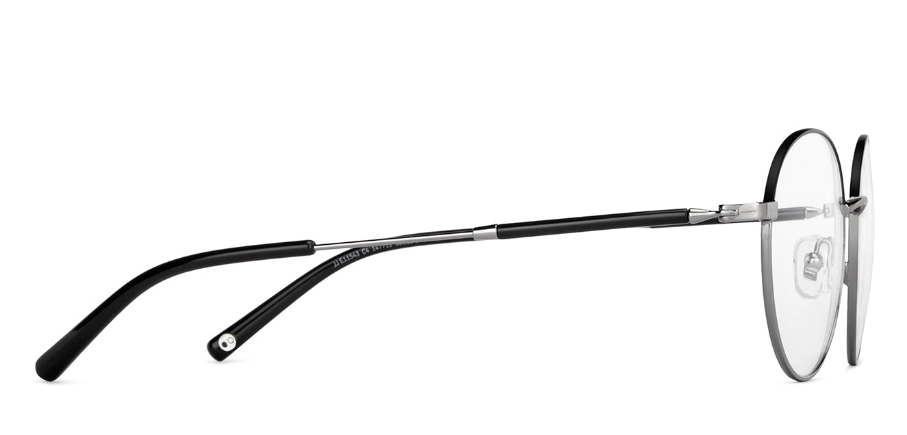 Black Round Full Rim Unisex Eyeglasses by John Jacobs-147711