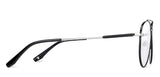 Black Aviator Full Rim Unisex Eyeglasses by John Jacobs Computer Glasses-141709