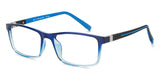 Blue Rectangle Full Rim Unisex Eyeglasses by John Jacobs-144383