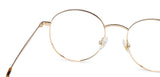 Gold Round Full Rim Unisex Eyeglasses by John Jacobs-136039