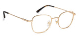 Gold Square Full Rim Unisex Eyeglasses by John Jacobs Computer Glasses-141808