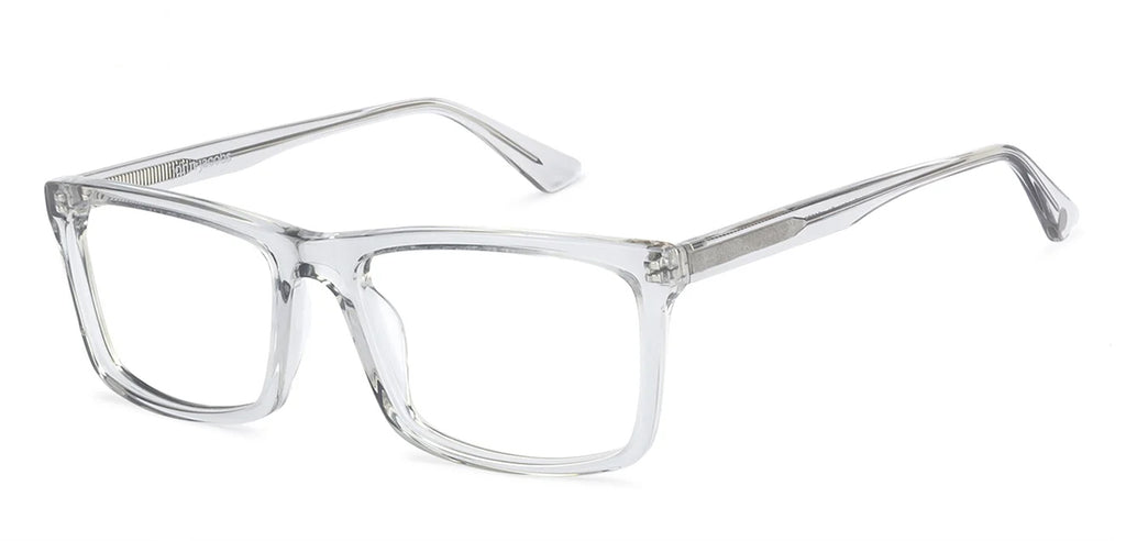 Transparent Rectangle Full Rim Unisex Eyeglasses by John Jacobs Computer Glasses-141759