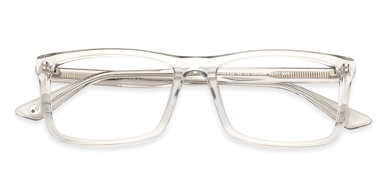 Transparent Rectangle Full Rim Unisex Eyeglasses by John Jacobs Computer Glasses-141759