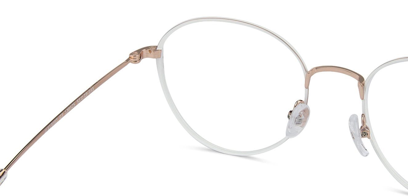 White Round Full Rim Unisex Eyeglasses by John Jacobs-138325