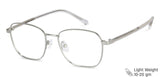 Silver Square Full Rim Unisex Eyeglasses by John Jacobs Computer Glasses-144390