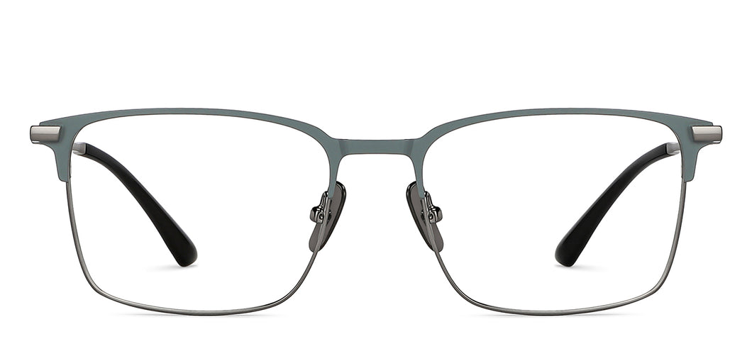 Grey Square Full Rim Unisex Eyeglasses by John Jacobs Computer Glasses-144404