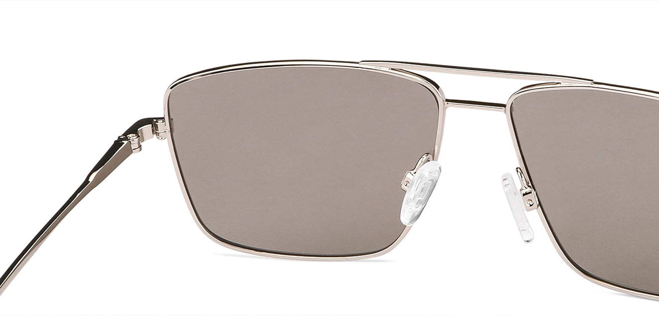 Silver Square Full Rim Unisex Sunglasses by John Jacobs-138584