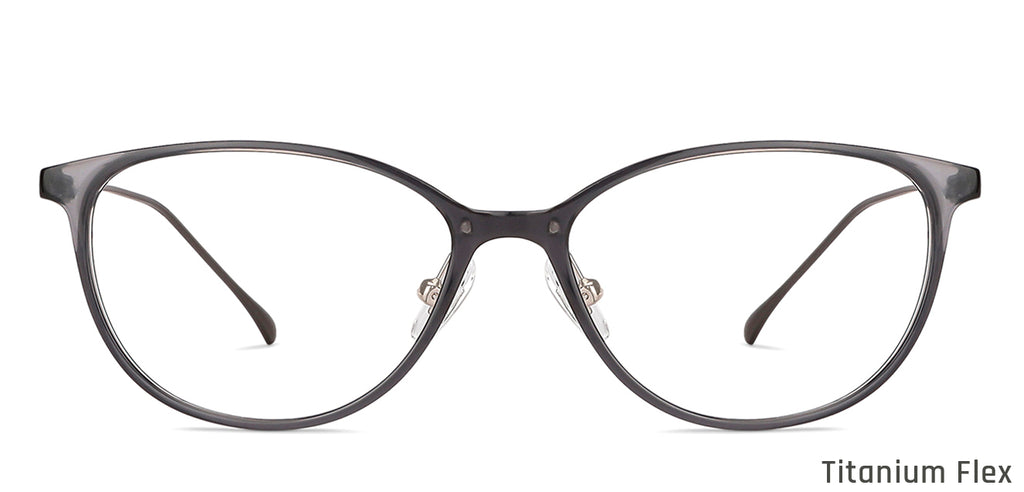 Grey Cat Eye Full Rim Women Eyeglasses by John Jacobs-138834