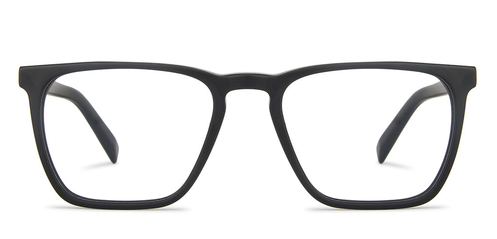Black Wayfarer Full Rim Unisex Eyeglasses by John Jacobs-142515
