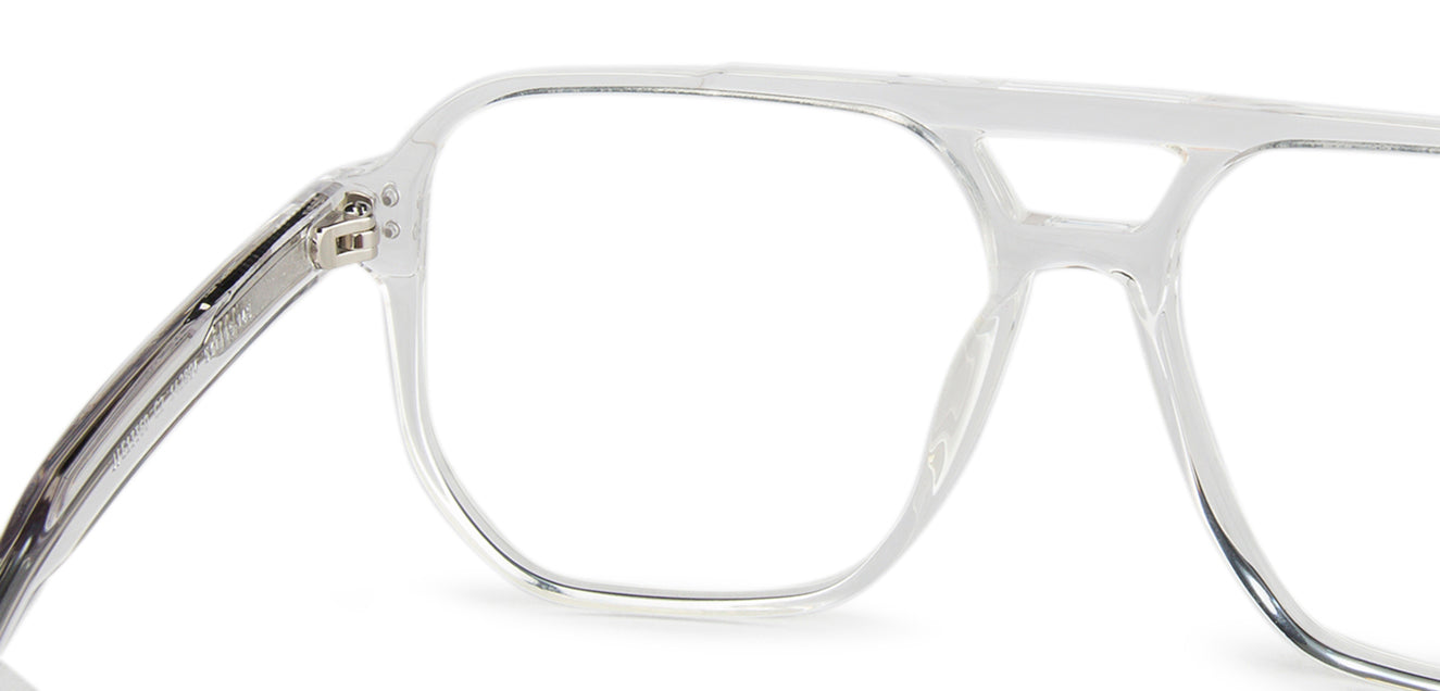 Transparent Square Full Rim Unisex Eyeglasses by John Jacobs-142894