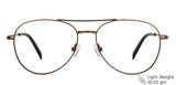 Brown Aviator Full Rim Unisex Eyeglasses by John Jacobs-143352