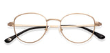 Gold Oval Full Rim Unisex Eyeglasses by John Jacobs-144441