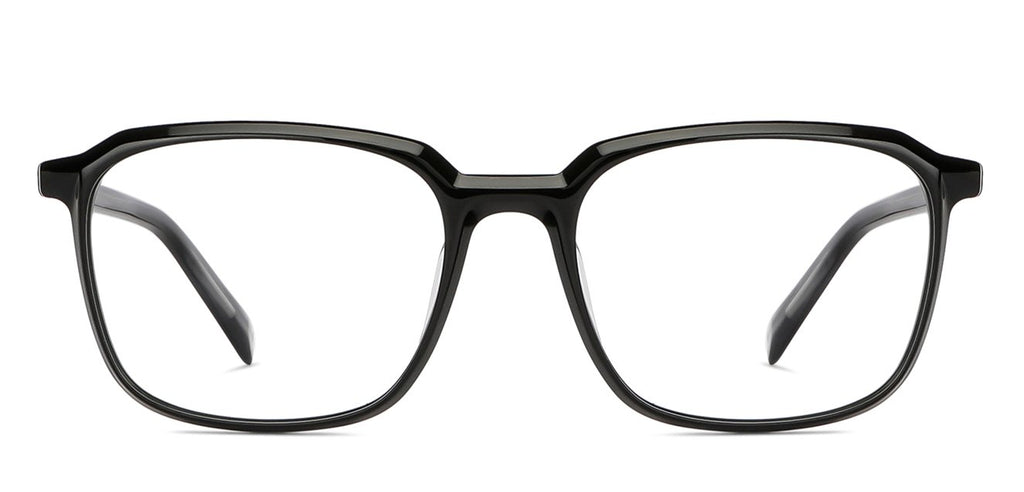 Black Wayfarer Full Rim Unisex Eyeglasses by John Jacobs-146794