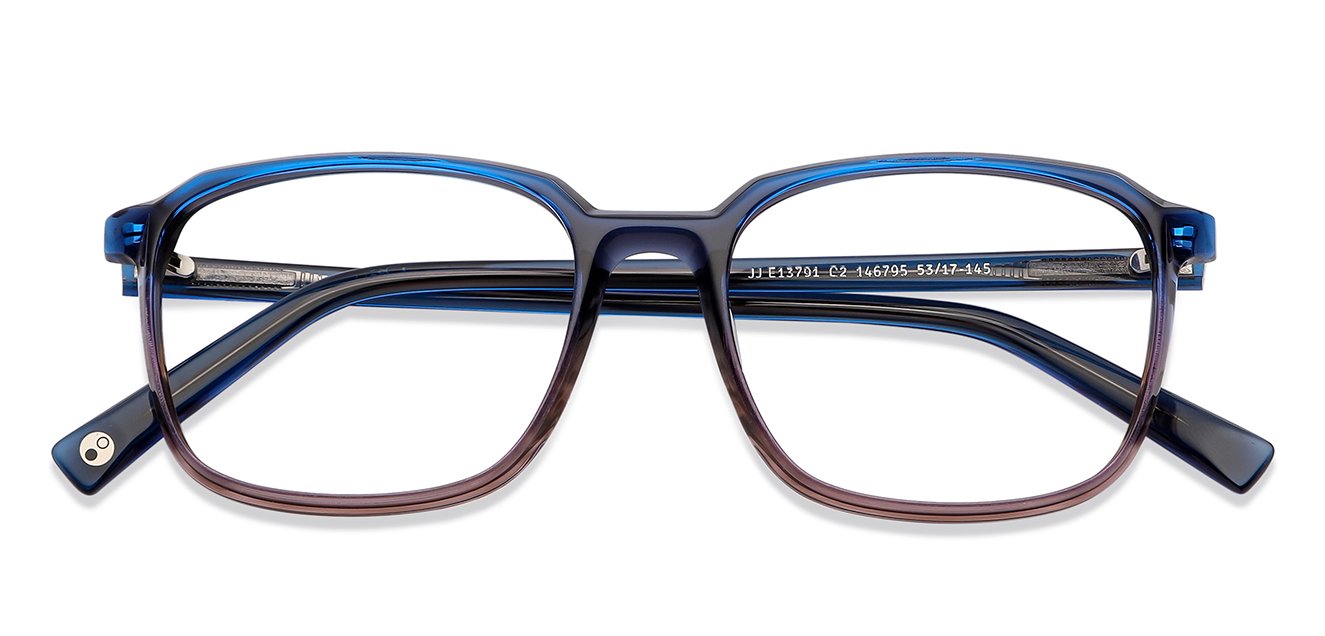 Blue Wayfarer Full Rim Unisex Eyeglasses by John Jacobs-146795