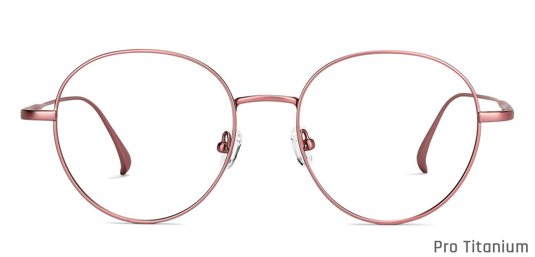 Pink Round Full Rim Women Eyeglasses by John Jacobs-147412
