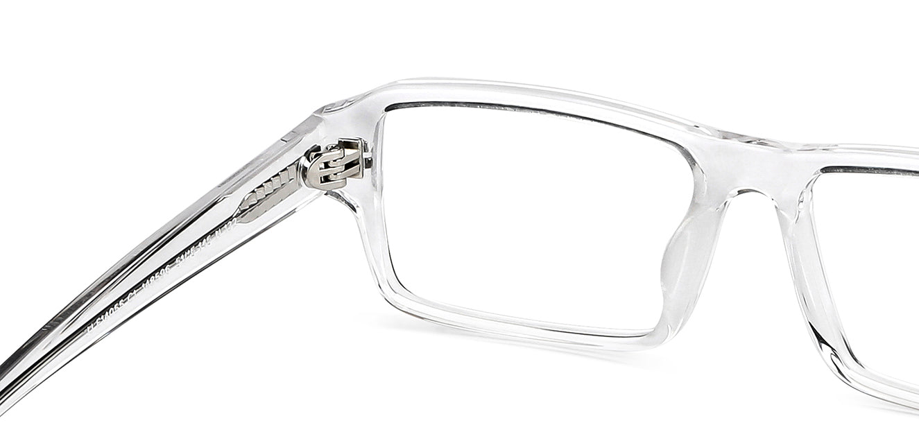 Transparent Rectangle Full Rim Unisex Eyeglasses by John Jacobs-148596