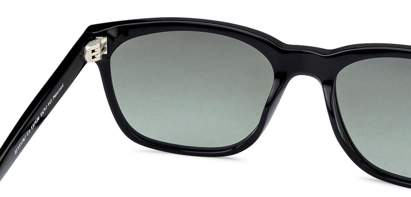 Black Wayfarer Full Rim Unisex Sunglasses by John Jacobs-137126