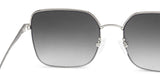 Silver Square Half Rim Unisex Sunglasses by John Jacobs-136396