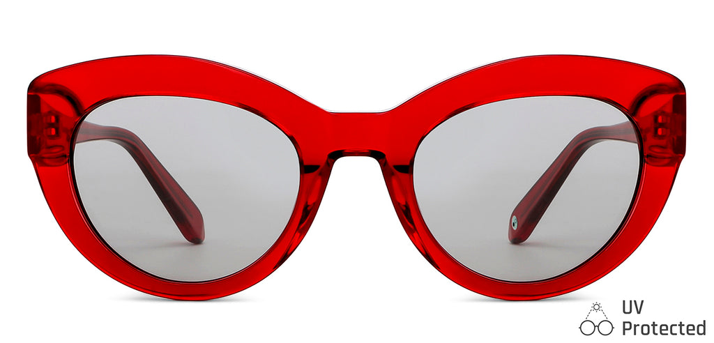 Red Cat Eye Full Rim Women Sunglasses by John Jacobs-148233