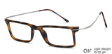 Brown Rectangle Full Rim Unisex Eyeglasses by Lenskart Air Computer Glasses-145025