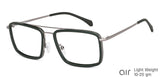 Green Rectangle Full Rim Unisex Eyeglasses by Lenskart Air-149271