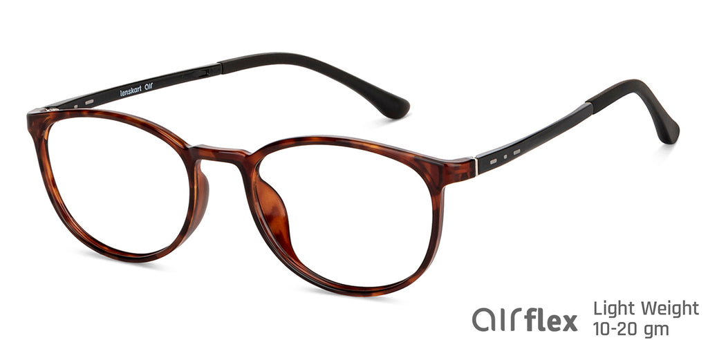Brown Round Full Rim Unisex Eyeglasses by Lenskart Air-148370