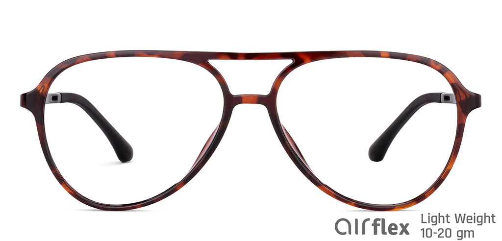 Brown Aviator Full Rim Unisex Eyeglasses by Lenskart Air-146815