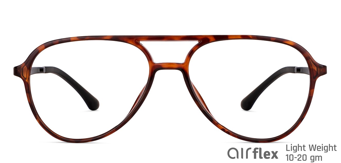 Brown Aviator Full Rim Unisex Eyeglasses by Lenskart Air-148363