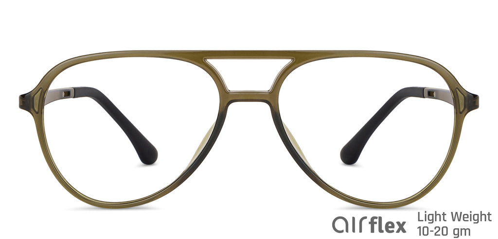 Green Aviator Full Rim Unisex Eyeglasses by Lenskart Air-148362