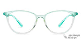 Green Cat Eye Full Rim Women Eyeglasses by Lenskart Air-149468