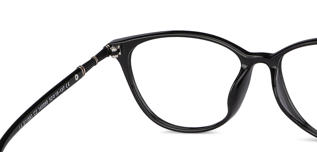 Black Cat Eye Full Rim Medium Women Eyeglasses by Lenskart Air-145995
