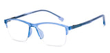 Blue Rectangle Half Rim Unisex Eyeglasses by Lenskart Air-149307