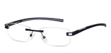 Blue Rectangle Rimless Narrow Unisex Eyeglasses by Lenskart Air-147222