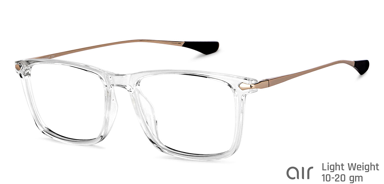 Transparent Rectangle Full Rim Unisex Eyeglasses by Lenskart Air-149306