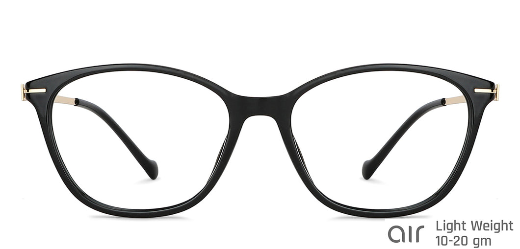 Black Cat Eye Full Rim Unisex Eyeglasses by Lenskart Air-146848