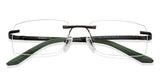 Black Rectangle Rimless Unisex Eyeglasses by Lenskart Air-148377
