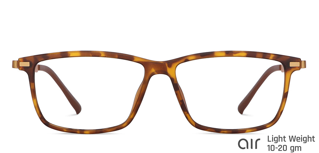 Brown Rectangle Full Rim Unisex Eyeglasses by Lenskart Air Computer Glasses-148644