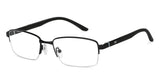 Black Rectangle Half Rim Wide Unisex Eyeglasses by Lenskart Air-146854