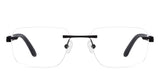 Black Rectangle Rimless Unisex Eyeglasses by Lenskart Air-147293