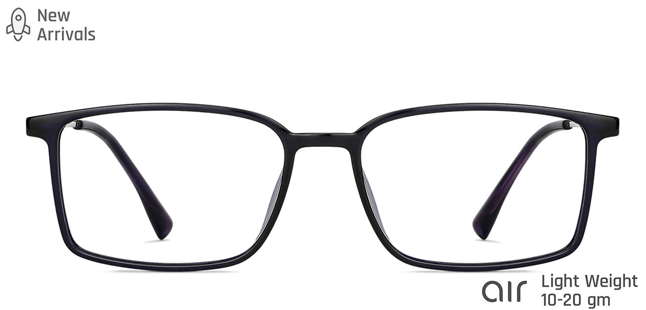 Blue Rectangle Full Rim Unisex Eyeglasses by Lenskart Air LA-137969